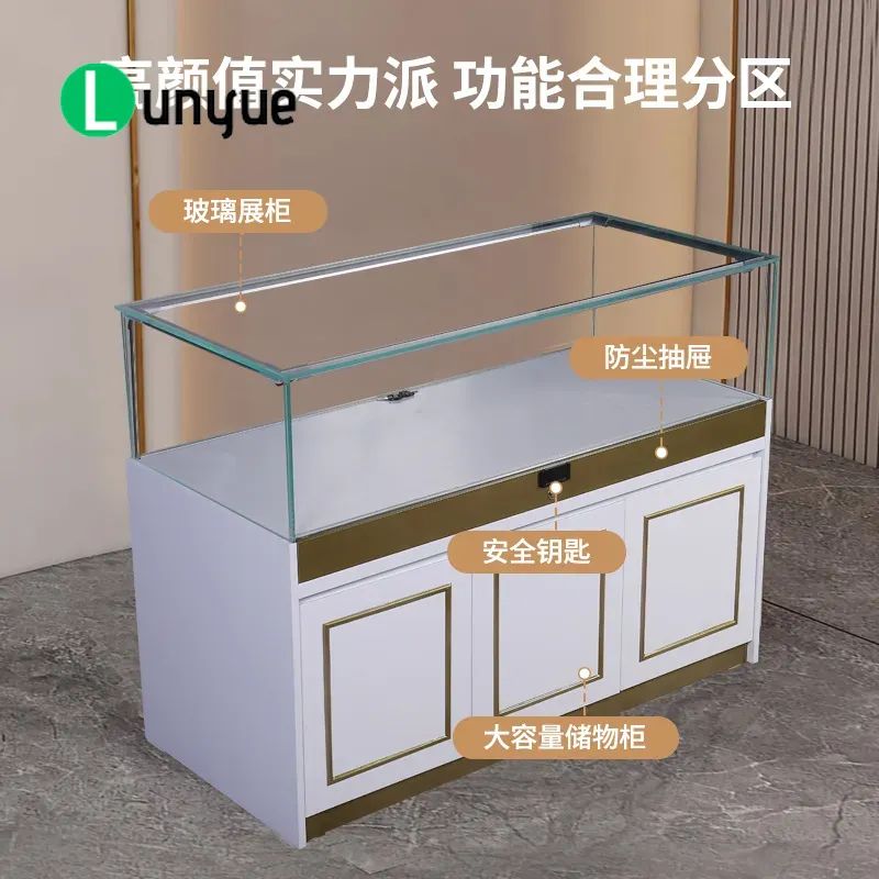 Wooden Display Cabinet for Des - Luxury Skincare Samples ulasan dan harga