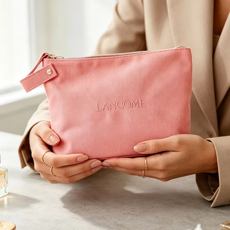 Lancome Grey Pink Canvas Embro - Luxury Skincare Samples ulasan dan harga