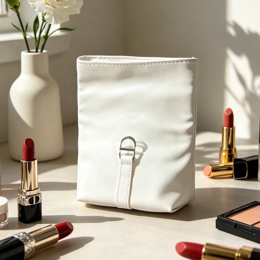Dior’s Bag White Cosmetic Bag  - Luxury Skincare Samples ulasan dan harga