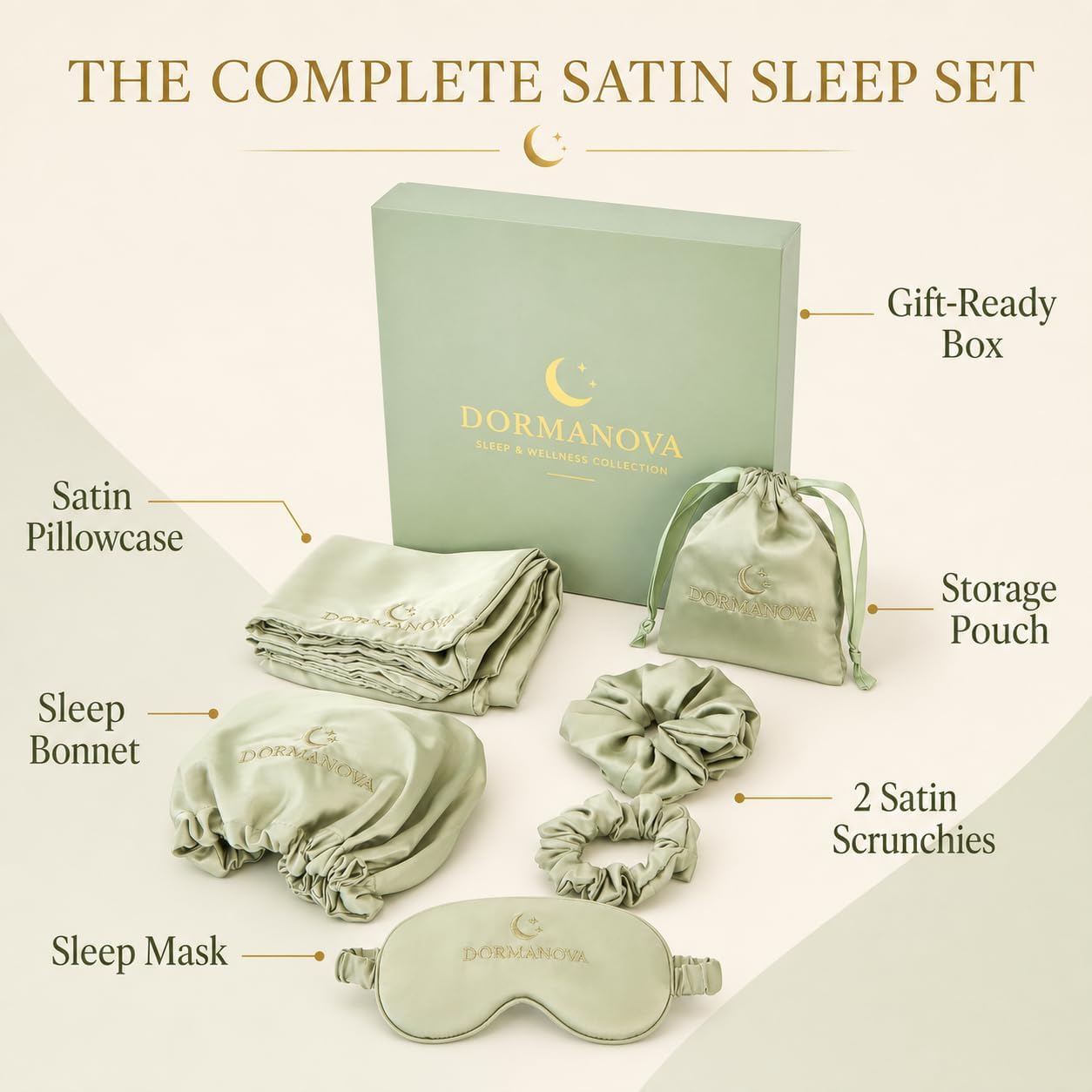 Luxury Satin Sleep Set – Satin - Luxury Skincare Gift Set ulasan dan harga
